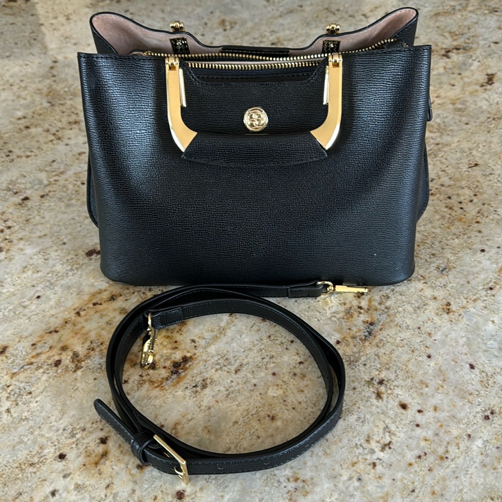 Kate Landry Black & Gold Handbag